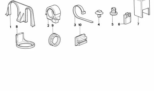 Soporte del Arnés de Cables para BMW Serie 6 E24, Serie 7 E32 (OEM 12521710716). Original BMW