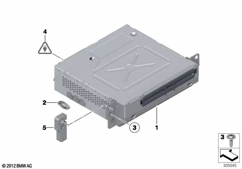 Espaciador izquierdo para BMW F10, F11, F18, F06, F12, F13, F01N, F02N (OEM 65129250695). Original BMW