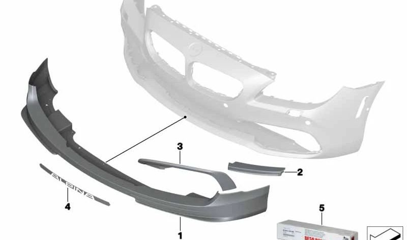 Moldagem do lado direito OEM 51117990048 para BMW F06. BMW original.