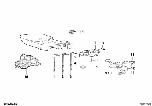 Unidad de control izquierda para BMW Serie 3 E36 (OEM 52108168739). Original BMW.