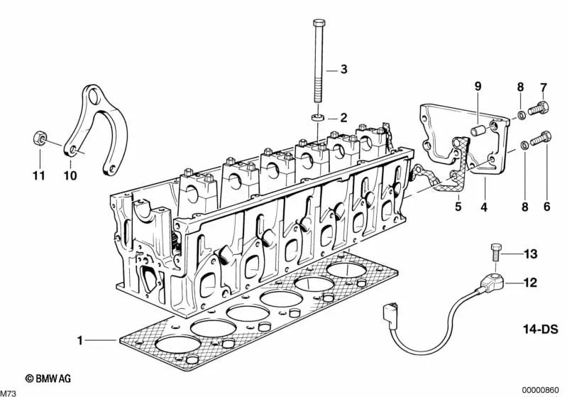 Junta de Culata sin Asbesto para BMW Serie 8 E31 (OEM 11121404496). Original BMW