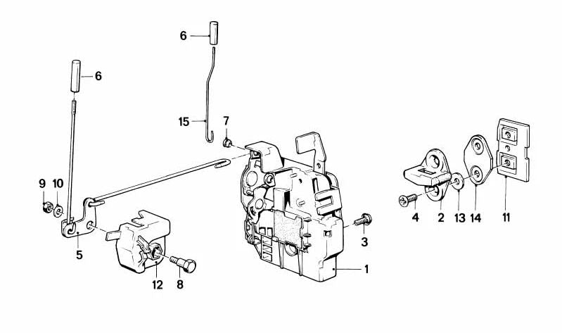 Maneta izquierda OEM 51211923989 para BMW E30. Original BMW.