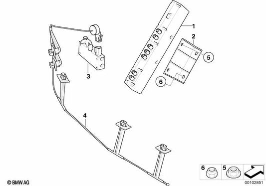 Antena de parachoques para BMW Z4 E85, E86 (OEM 65206912244). Original BMW