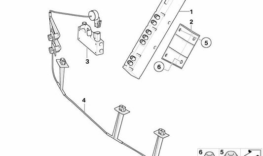 Supporto dell'amplificatore di antenna per BMW Z4 E85, E86 (OEM 65206912242). BMW originale