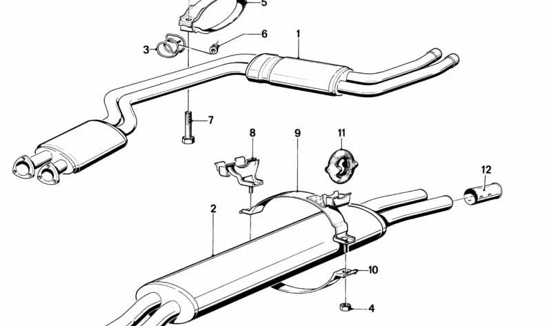 Abrazadera para BMW Serie 7 E23 (OEM 18211246313). Original BMW