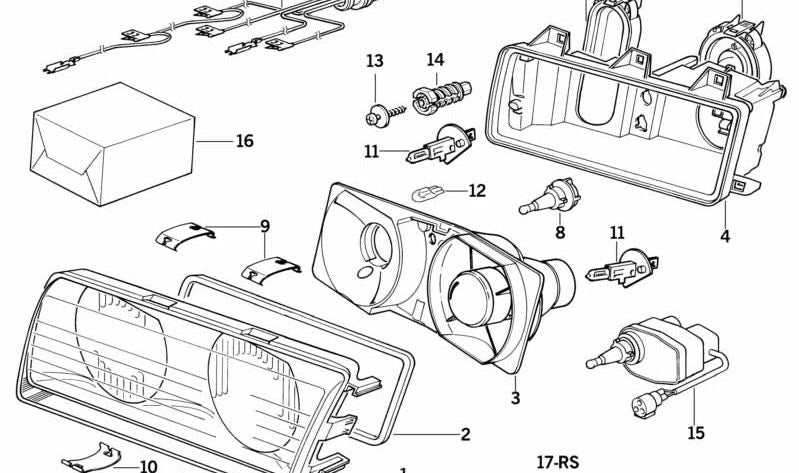 Scheinwerferkabelsatz BMW 3er E36 (OEM 63128353807). Original BMW