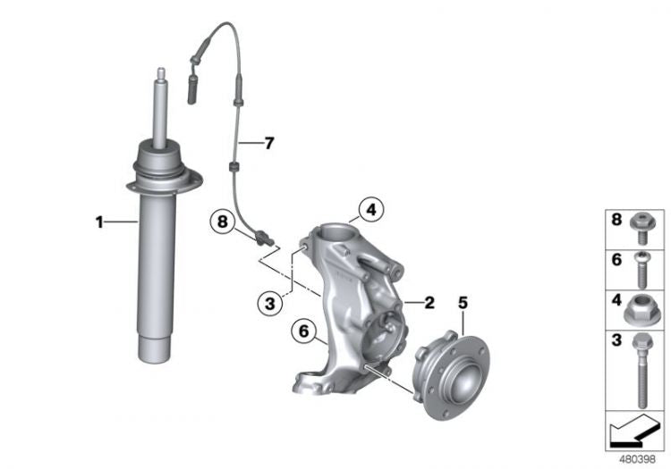 Amortiguador De Suspensión Delantero Para Bmw F30 F31. Original Recambios