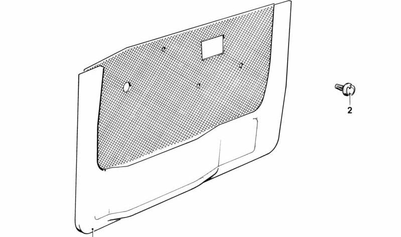 Panel de puerta de cuero delantero derecho OEM 51411959460 para BMW E28. Original BMW