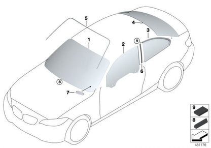 Cubierta Parabrisas Junta Goma Cristal Frontal Para Bmw F20 F21 F22 F872 F23. Original Recambios