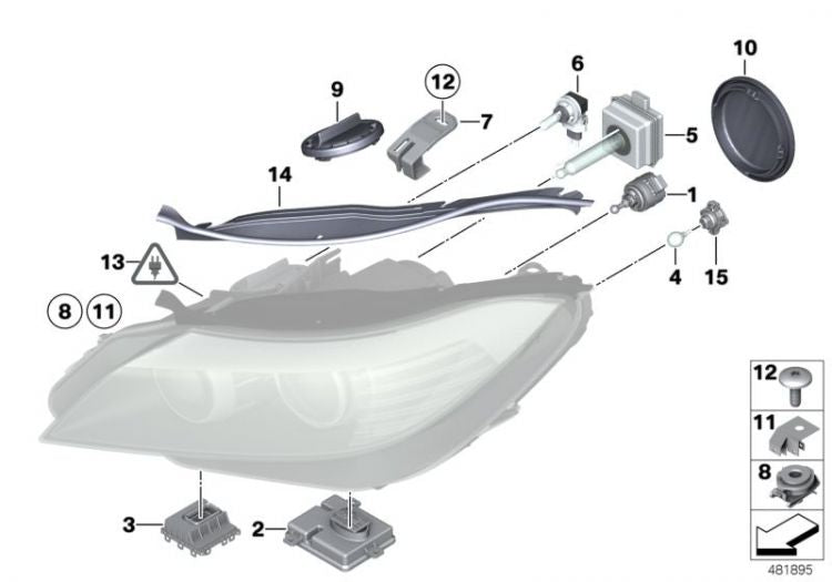 Unidad De Mando Luz Curvas Con Tapa Para Bmw E90 E91 E92 E93 E70 E71 E72 E89. Original Recambios