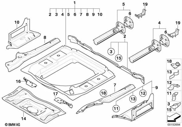 Soporte para Cambiador Multimedia para BMW E60, E60N, E61, E61N (OEM 41147176126). Original BMW