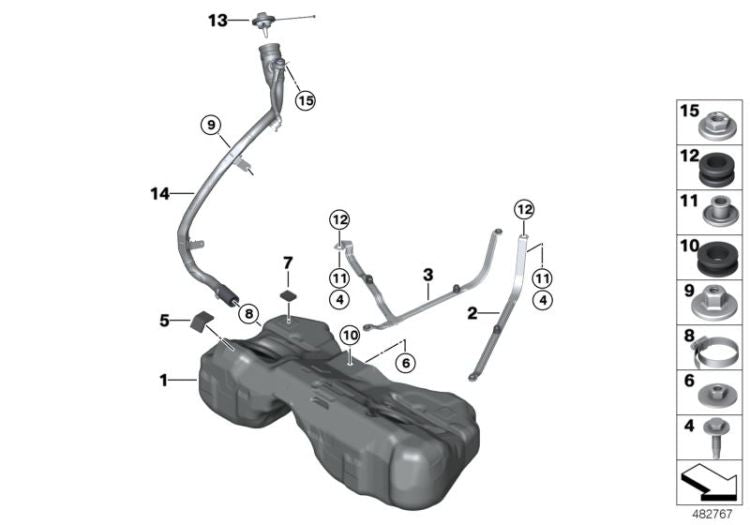 Tapa Tapón De Deposito Combustible Para Bmw F40 F22 F23 F45 F46 G20 G21 F32 F33 F36 G30 G31 G32