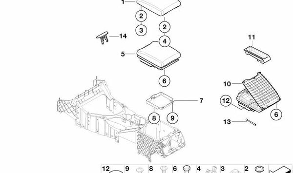 Cubierta para BMW X5 E53 (OEM 51168268419). Original BMW.