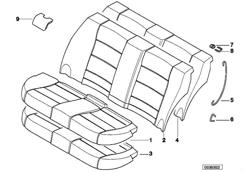 Tapa Cubierta Paramento Isofix Asientos Traseros Para Bmw E46. Original Recambios