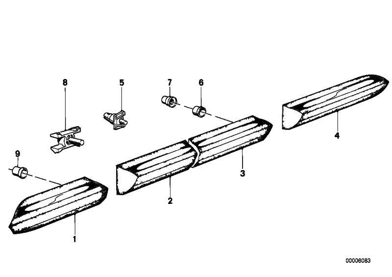 Listón Moldura De Parachoques Pared Lateral Para Bmw E30 2-Puertas 4-Puertas . Original Bmw.