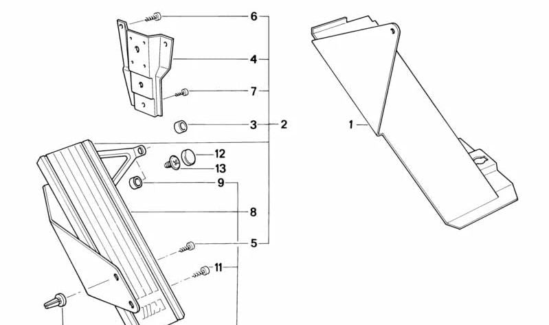 Tope del Pedal de Embrague para BMW E30, E36, E46, E28, E39, E38, E52 (OEM 35311152237). Original BMW.