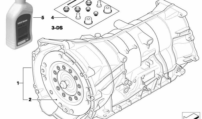 Juego de juntas para BMW Serie 3 E90, E91, E92, Serie 5 E60, E61, X1 E84, X3 E83N, X5 E70, X6 E71 (OEM 24277583125). Original BMW.