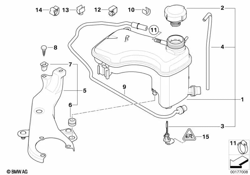 Verbindungsleitung für BMW 3er E46 (OEM 17112229053). Original BMW