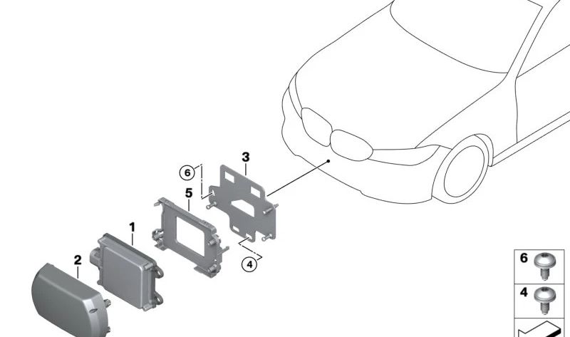 Radom para BMW G22, G23, G26 (OEM 66319500095). Original BMW