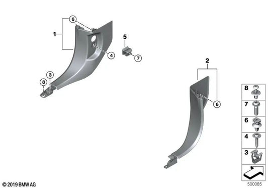 Revestimiento lateral del espacio para los pies delantero izquierdo para BMW XM G09 (OEM 51435A49AA1). Original BMW.