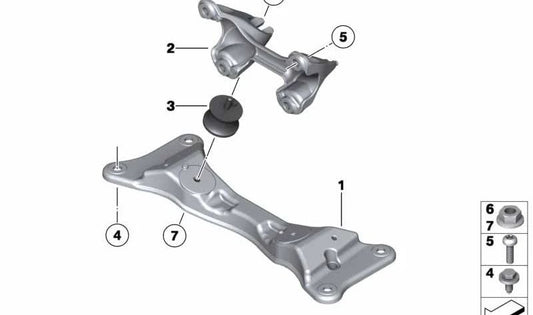 Transmission carrier for BMW Z4 E89 (OEM 22316783303). Original BMW