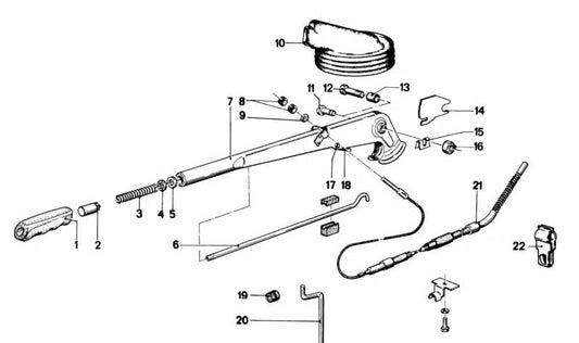 Soporte para BMW E12 Serie 5 (OEM 34411116745). Original BMW