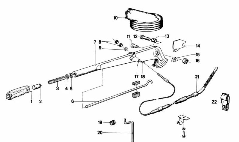 OEM -Fixierungsschraube 34411114413 für BMW E21, E12, E24, E23. Original BMW.