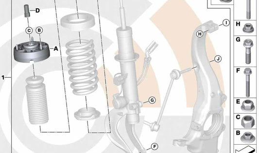 Repair Kit Support Bearing for BMW i I01, I01N (OEM 31305A7D2C6). Original BMW.