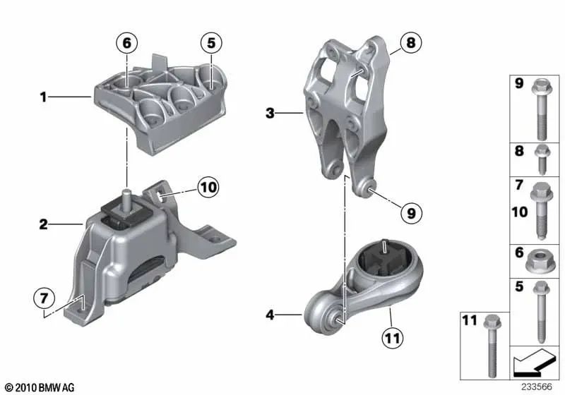 Pendulum Support for MINI R60, R61 (OEM 22119804893). Original MINI