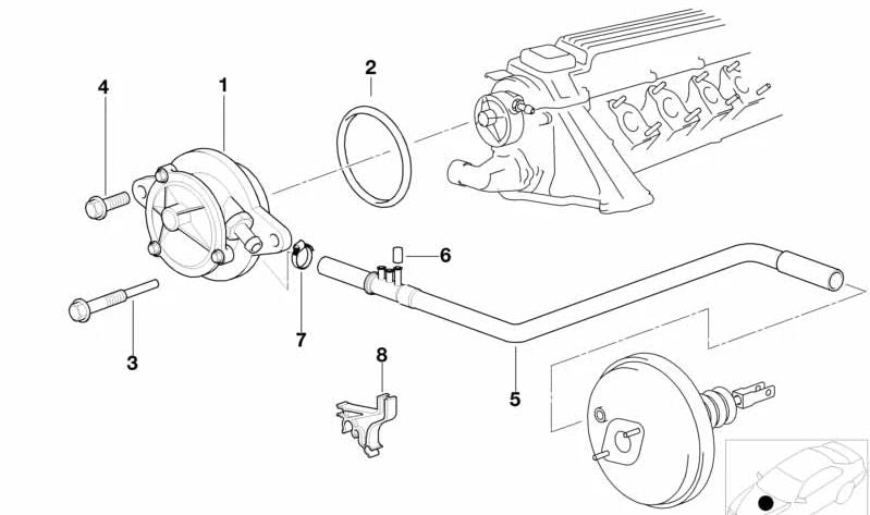 Abrazadera de manguera para BMW E81, E82, E87, E88, E36, E46, E90, E91, E92, E93, E39, E60, E61, F07N, F10N, F11, G30, F06, F12, F13, E38, F01, F02, F04, G11, X1, X3, X5, X6, Z4, Z8 (OEM 11151726339). Original BMW