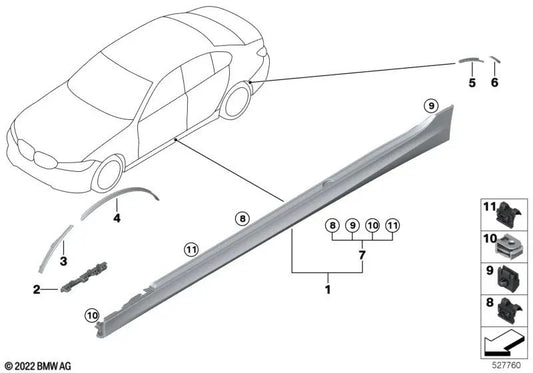 Soporte derecho para BMW G20, G21, G28 (OEM 51777428036). Original BMW.