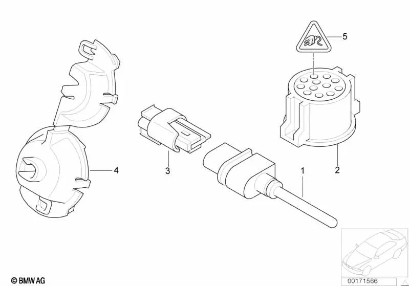 Cubierta para BMW Serie 3 E46 (OEM 61137832946). Original BMW