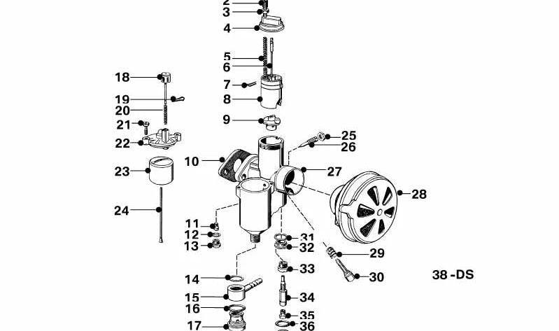 Juego de juntas para carburador para varios modelos/series de BMW (OEM 13115590037). Original BMW