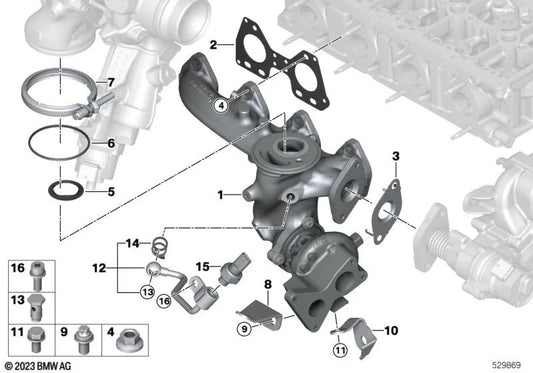 Abgasdrucksensor für BMW 2er U06, 3er G20, G21, 4er G22, G23, G26, 5er G30N, G31N, 6er G32N, 7er G11N, G12N, 8er G14, G15, G16, X1 U11 , X3 G01, X4 G02, X5 G05, X6 G06, X7 G07 (OEM 13628490046). Original BMW