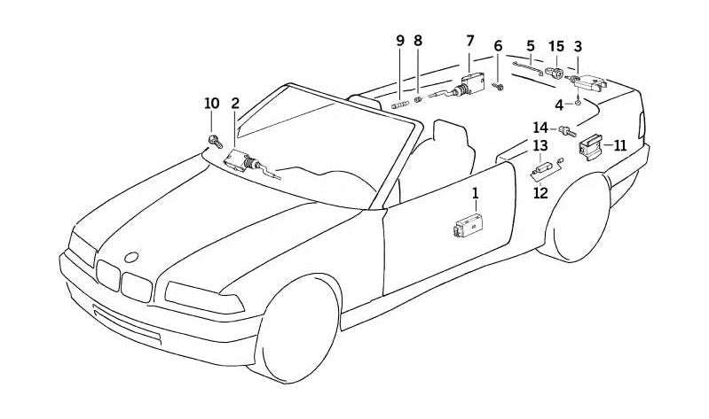 Gleitstück para BMW Serie 3 E36 (OEM 51258173725). Original BMW