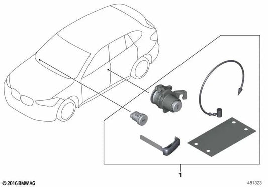 Cierre de llave mecánico para BMW X1 F48, F49 (OEM 51217479347). Original BMW