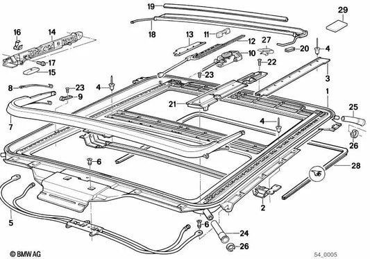 Abrazadera para BMW E31 (OEM 54128108209). Original BMW.