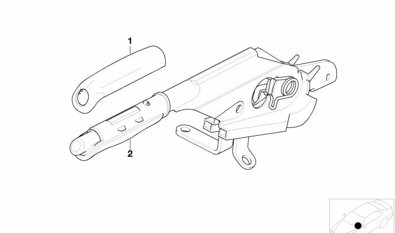 OEM da alavanca do freio de mão 34417902388 para BMW E46. BMW original.