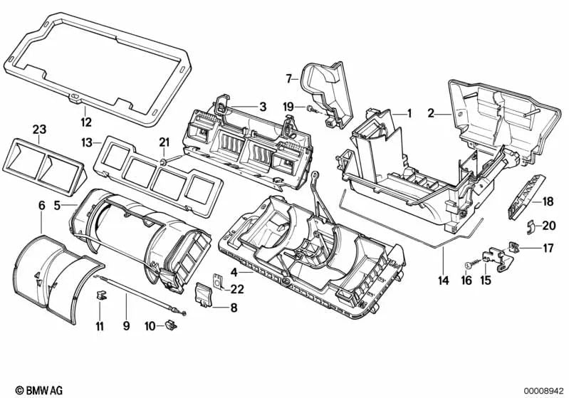 Abrazadera para BMW E30, E28, E34, E24, E32, E31 (OEM 64111368019). Original BMW.