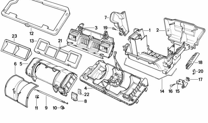 Carcasa trasera OEM 64111383088 para BMW E32, E31. Original BMW.