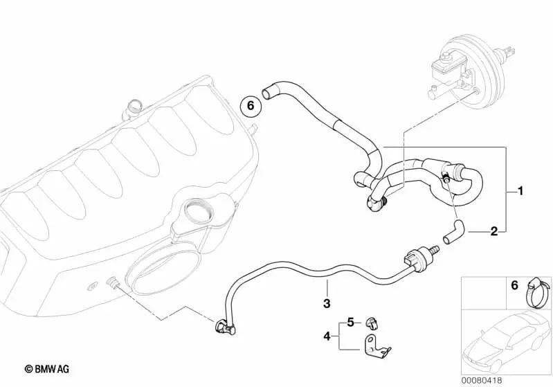 Halteblech for BMW E46 (OEM 11617832037). Genuine BMW.