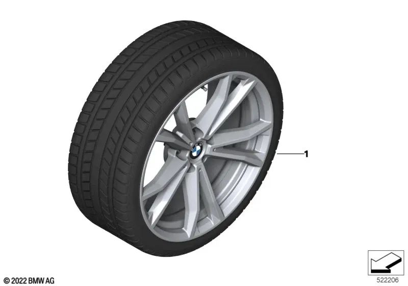 Composé doux de roue d'hiver Full LM pour BMW G70 (OEM 36115A648B5). BMW d'origine