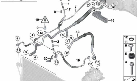 Saugrohr für BMW 7er F01, F02 (OEM 64539119989). Original BMW.