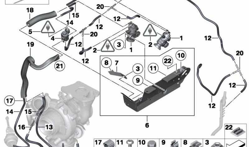 Hitzeschutz für BMW F07, F10, F11, F01, E70N, E71 (OEM 11657823848). Original BMW.