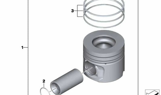 Kolbenring-Reparatursatz für BMW E81, E82, E87N, E88, E90, E91, E92, E93, E60N, E61N, E83N, E84 (OEM 11257807289). Original BMW