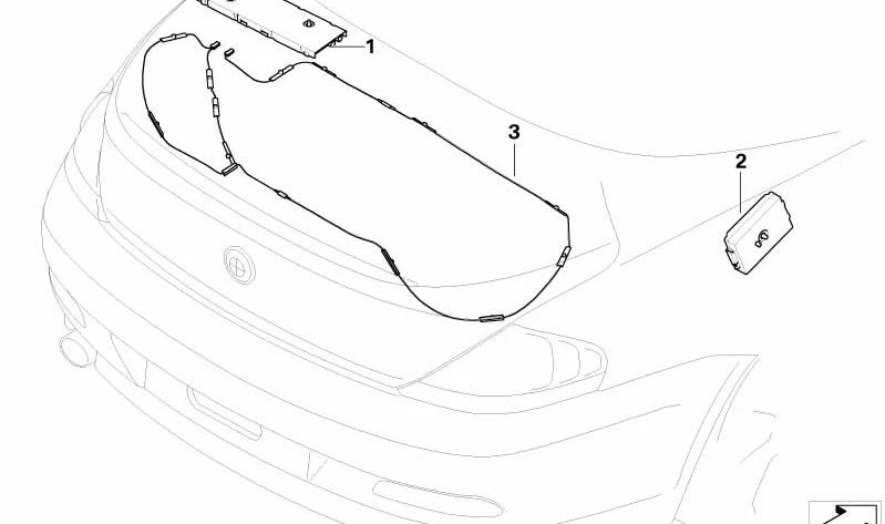 OEM GPS -Antenne 65209157584 für BMW E64 (6 Cabrio -Serie). Original BMW.