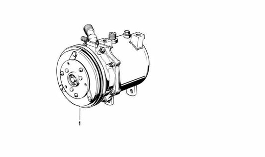 Compresor de aire acondicionado para BMW Serie 5 E34 (OEM 64528385906). Original BMW