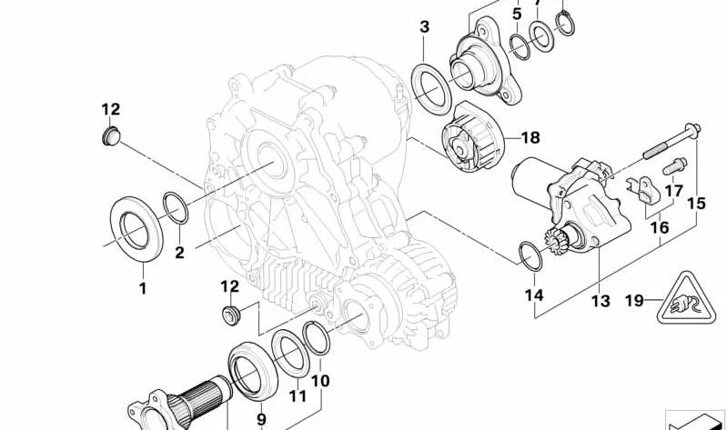 Juego de Brida de Salida Delantera para BMW Serie 3 E90, E91, E92, Serie 5 E60, E61 (OEM 27107548115). Original BMW