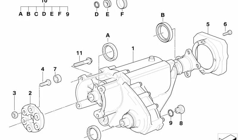 Juego de juntas OEM 27111227666 para BMW (Modelos compatibles: E34, E32, E30). Original BMW.