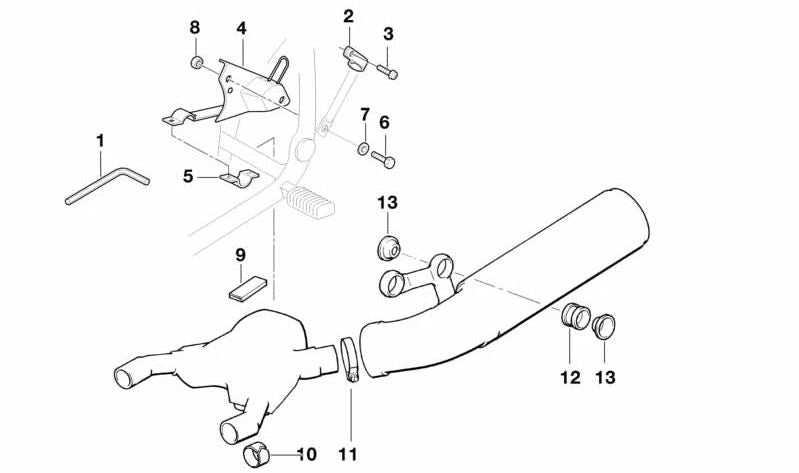 Abrazadera para BMW (OEM 46632316344). Original BMW.